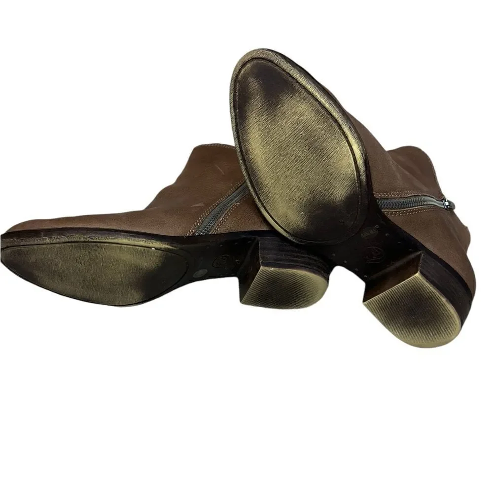 Lucky Brand Leather Bryton Ankle Boots DB14